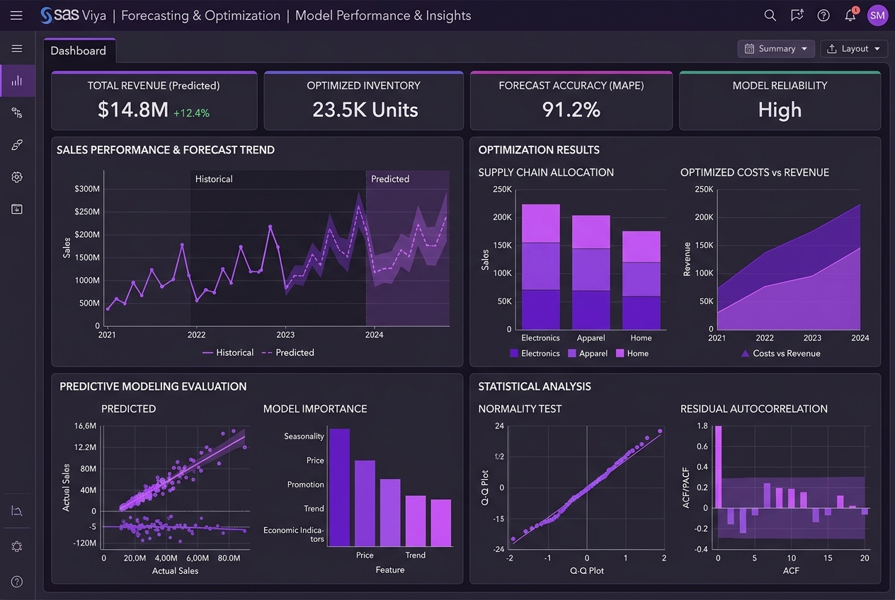 SAS Forecasting and Optimization